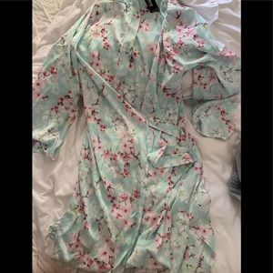La vie en rose silk robe